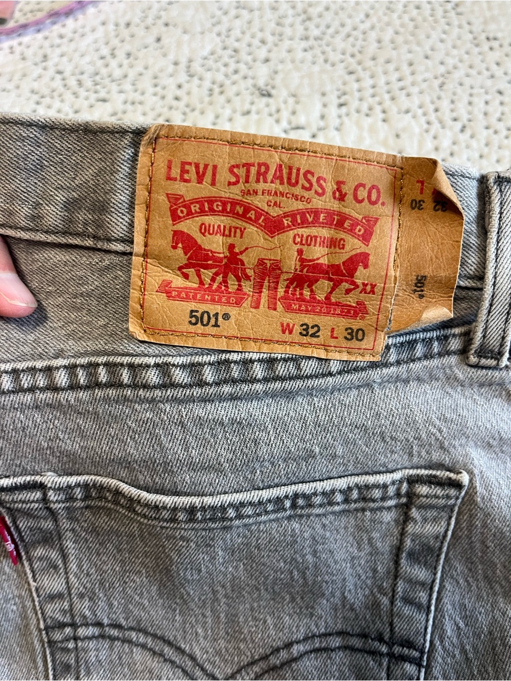 Levi’s 501 Vintage Gray Sz 32X30 Paper Tag No Inside Tag 80s-90s Denim Jeans